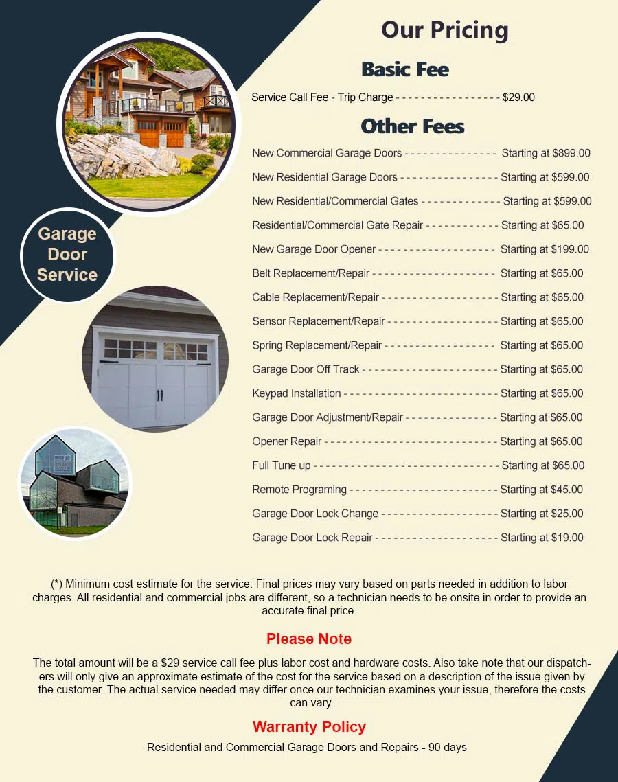 Garage Doors Store Repairs Culver City, CA 310-846-3026